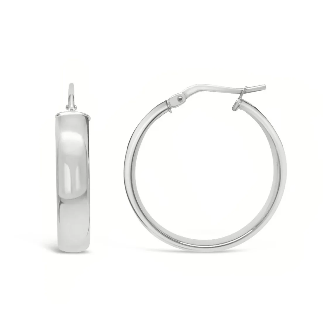 10K Gold Extra Thick Hoop Earrings