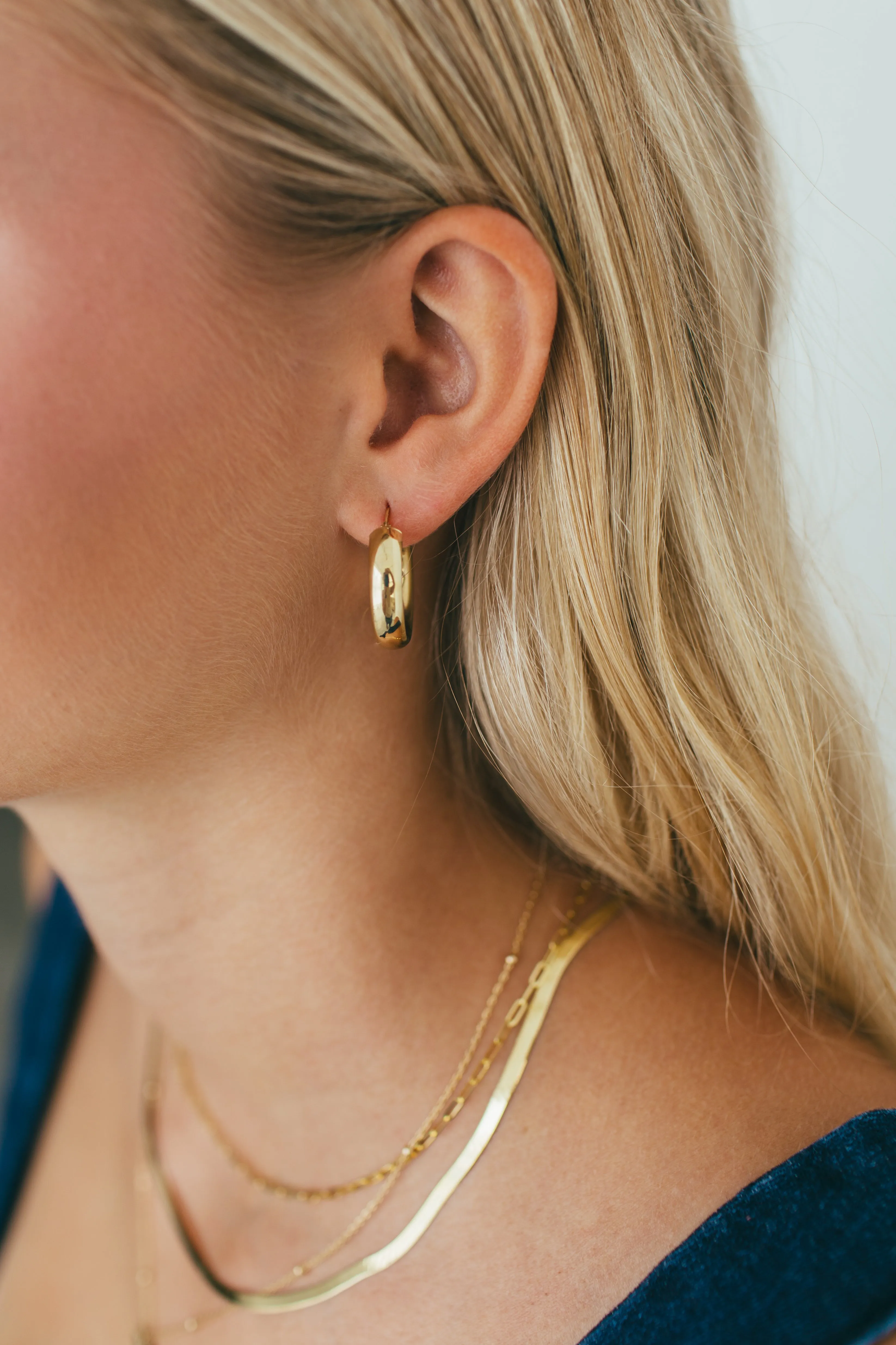 10K Gold Extra Thick Hoop Earrings