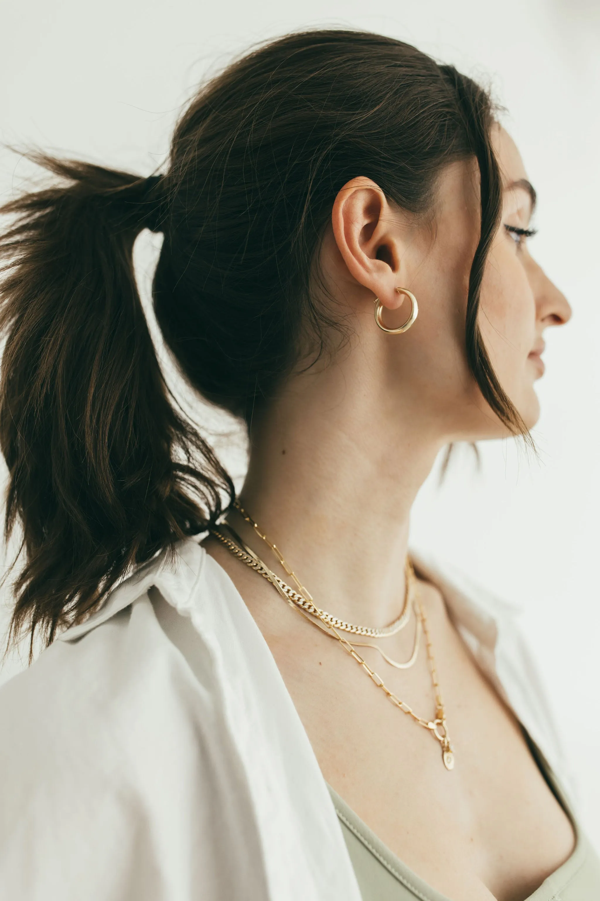 10K Gold Extra Thick Hoop Earrings