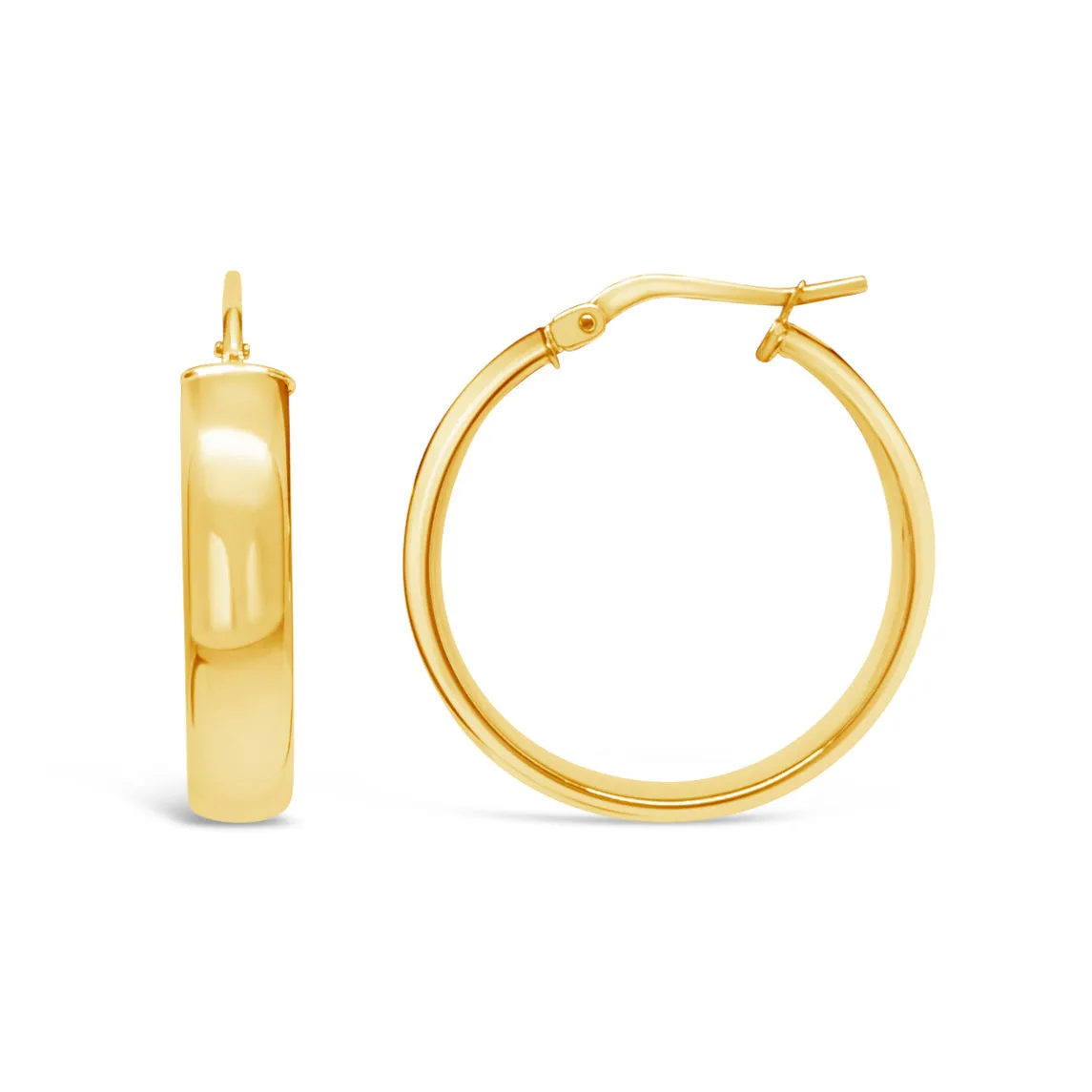10K Gold Extra Thick Hoop Earrings