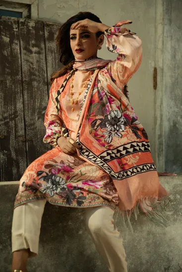2391-DECO LILY DIGITAL PRINTED WOOL UNSTITCHED