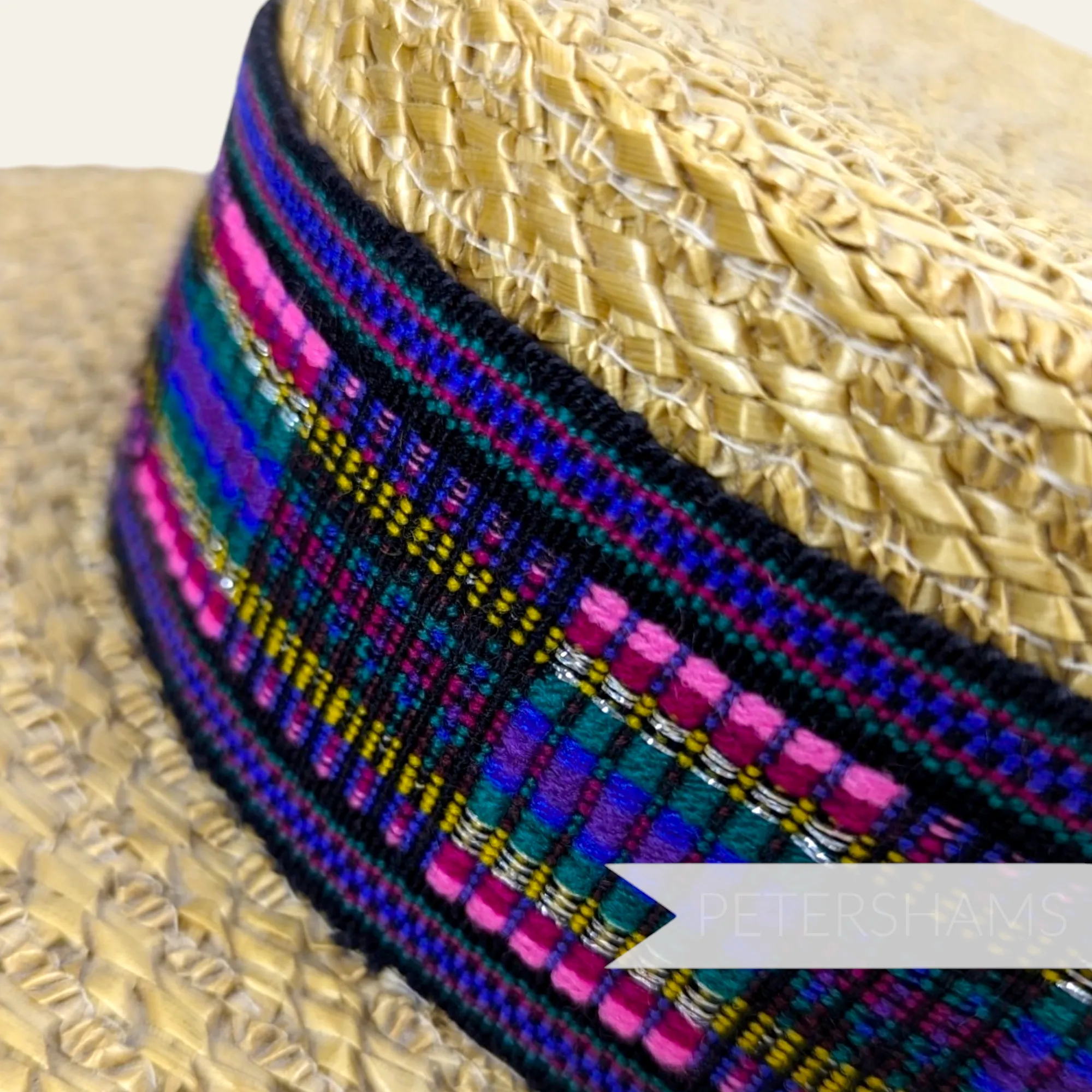 5cm Wide Woven Wool Millinery Hat Banding with Lurex - 2m