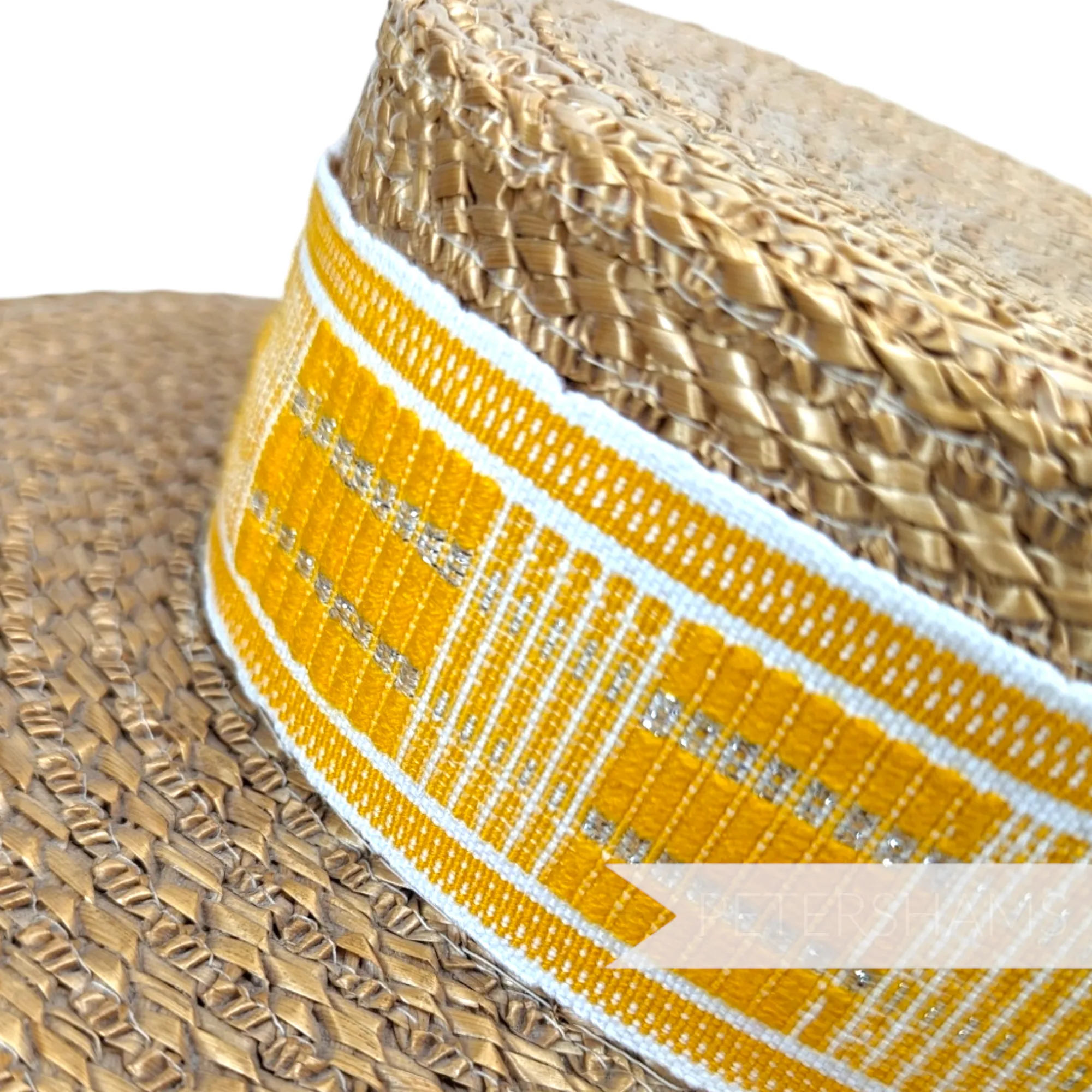 5cm Wide Woven Wool Millinery Hat Banding with Lurex - 2m