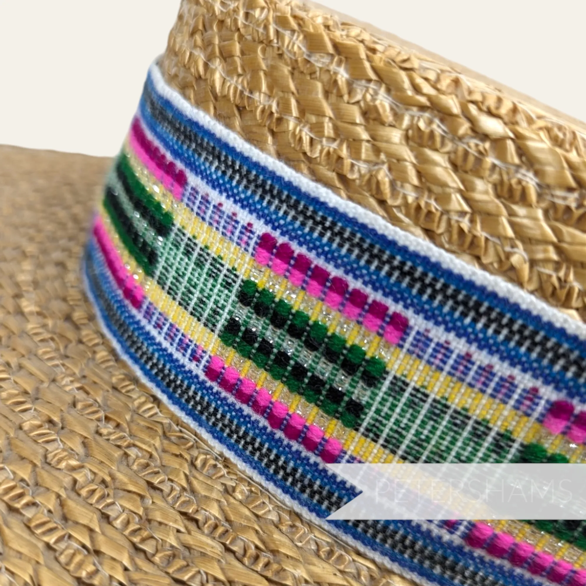 5cm Wide Woven Wool Millinery Hat Banding with Lurex - 2m