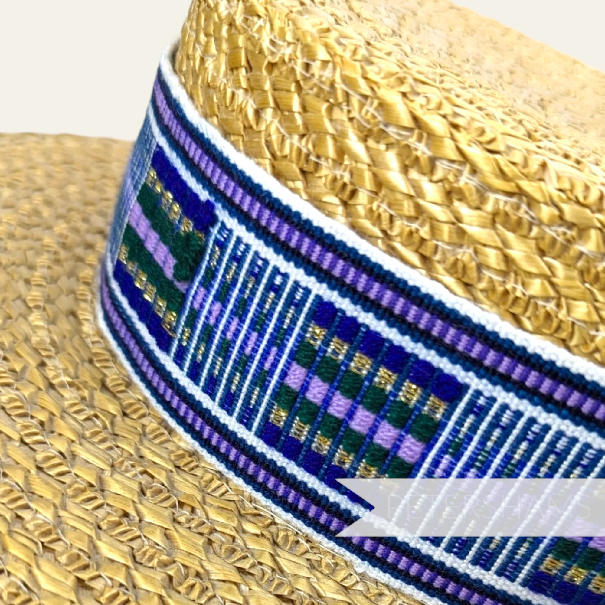 5cm Wide Woven Wool Millinery Hat Banding with Lurex - 2m