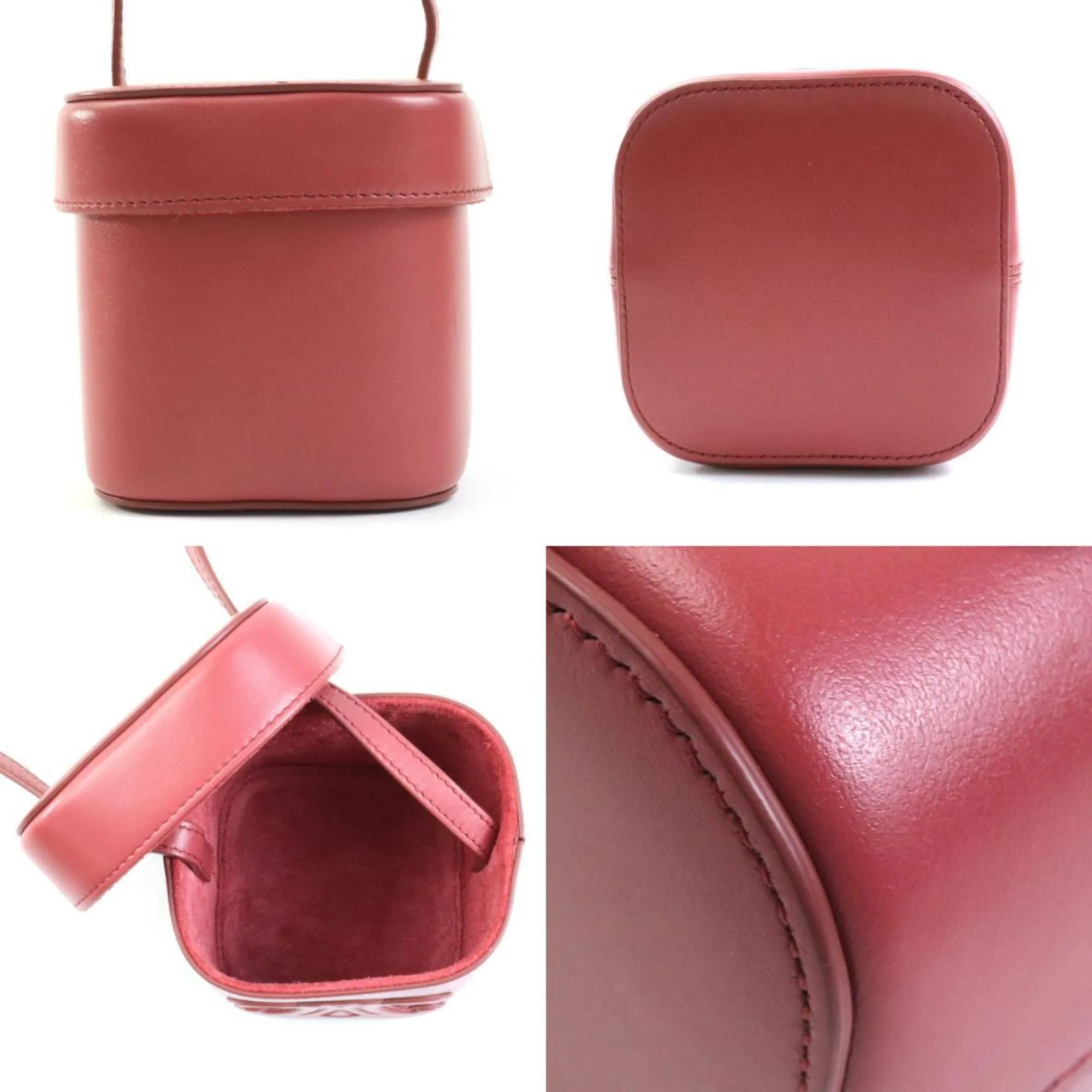 Celine Crossbody Shoulder Bag Mini Pochette Cuile Triomphe Small Box Leather Pink Women's