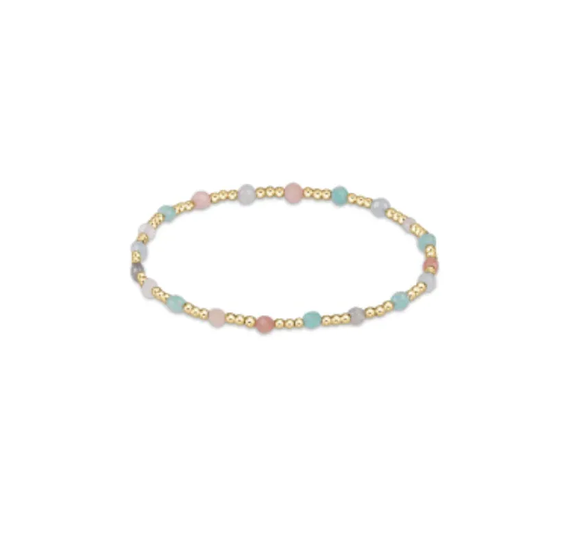 enewton Gemstone Gold Sincerity Pattern 3mm Bead Bracelet - Hot Mess