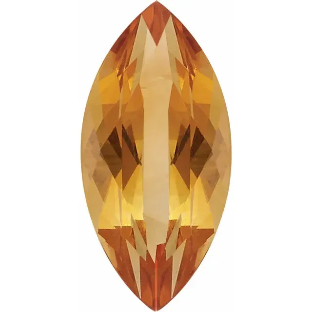 Ester | Handmade 10k Yellow Gold East to West Marquise Gemstone Paperclip Chain Necklace | Diamond & Birthstone