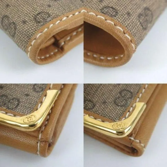 GUCCI Vintage Brown Guccissima Micro G Logo Print