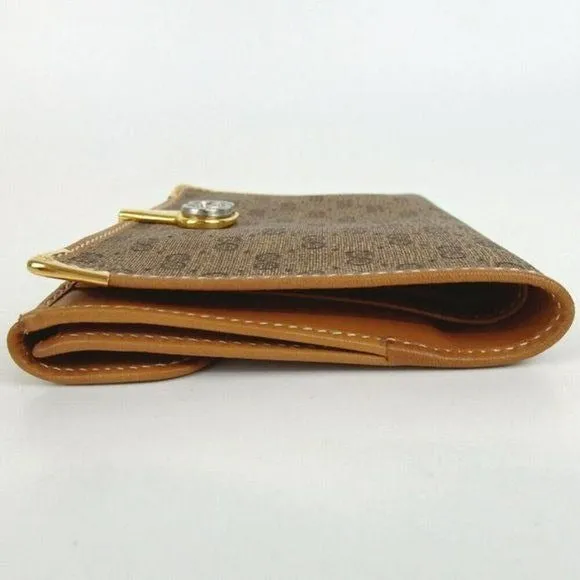GUCCI Vintage Brown Guccissima Micro G Logo Print