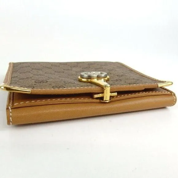 GUCCI Vintage Brown Guccissima Micro G Logo Print