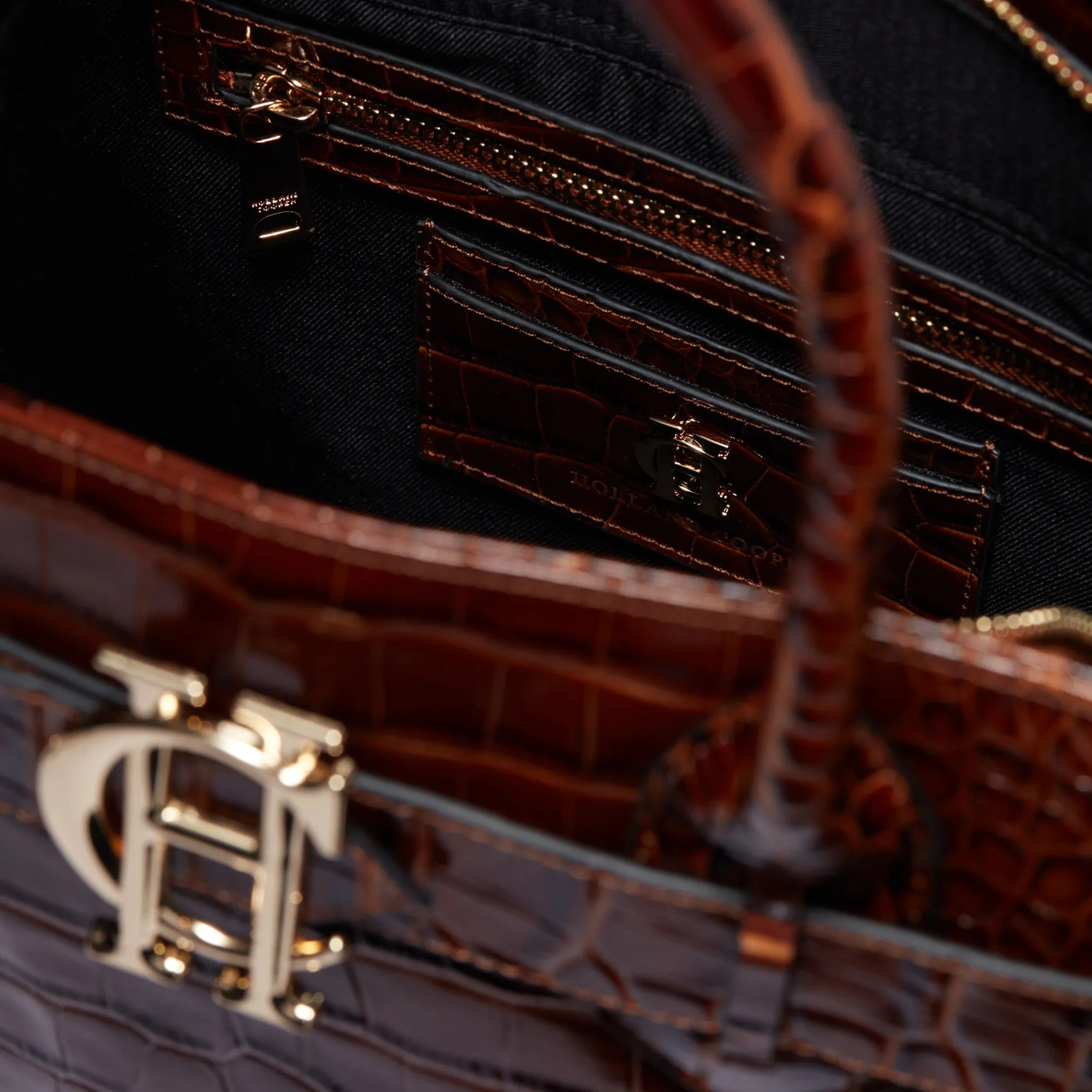 Holland Cooper Brompton Tote - Tan Croc