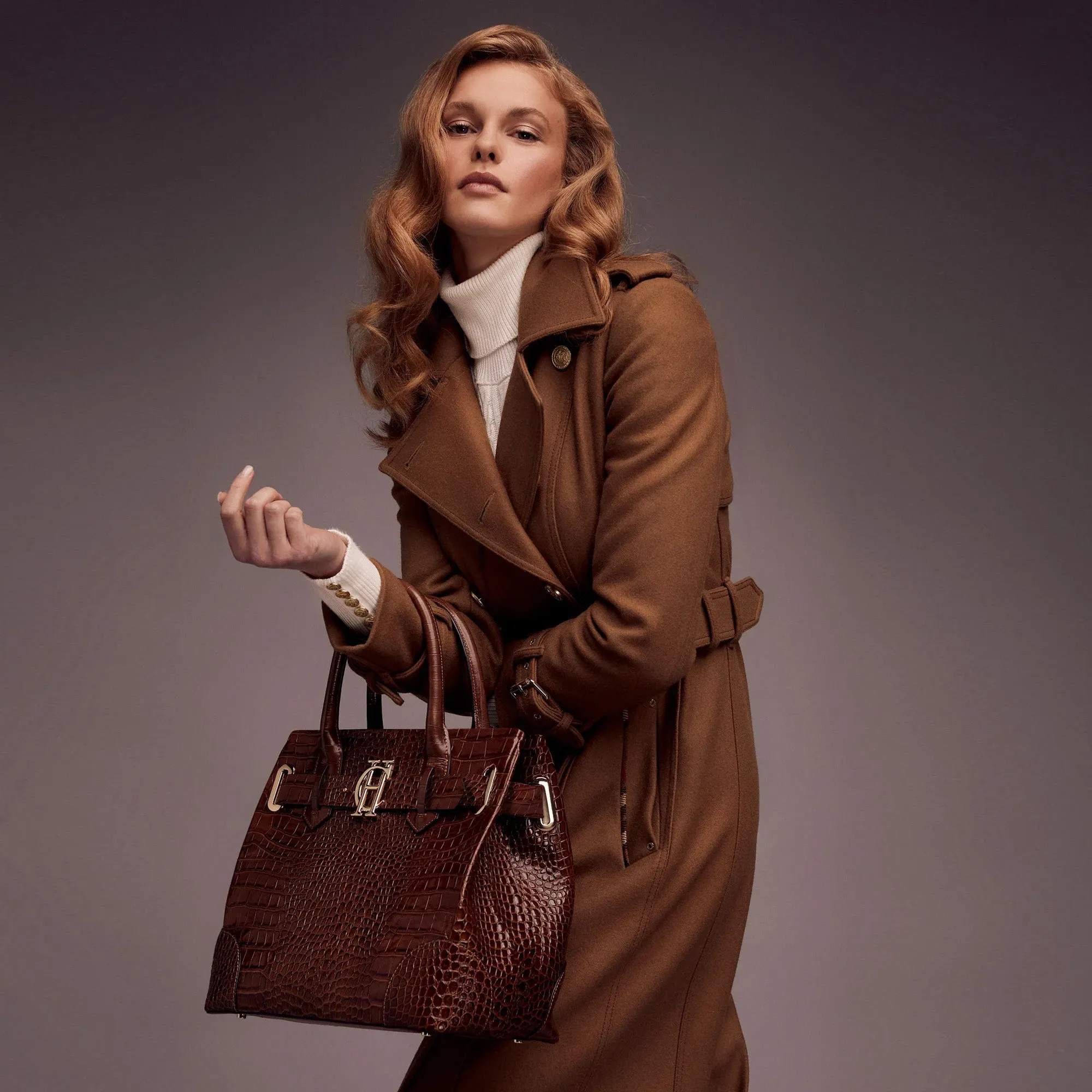 Holland Cooper Brompton Tote - Tan Croc