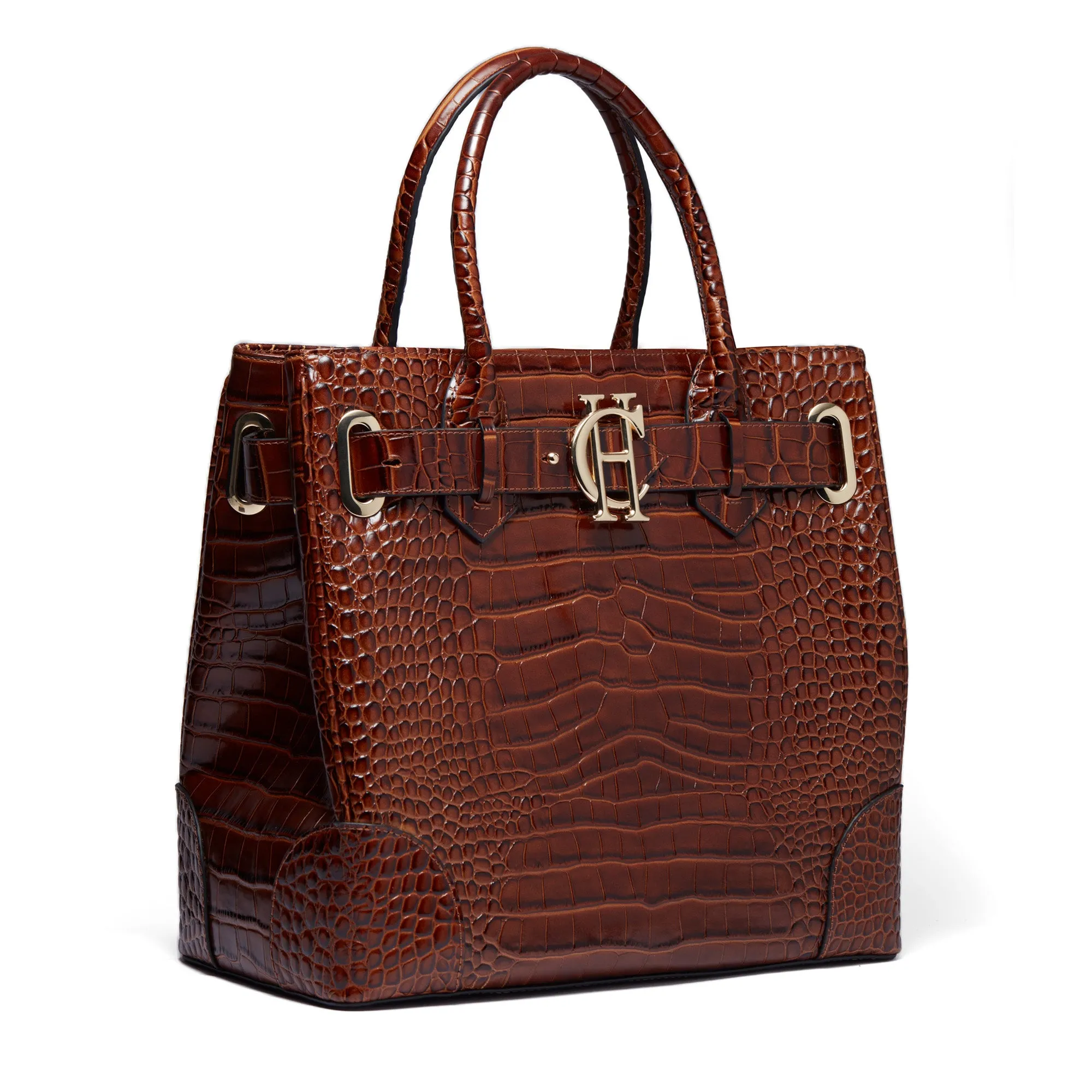 Holland Cooper Brompton Tote - Tan Croc