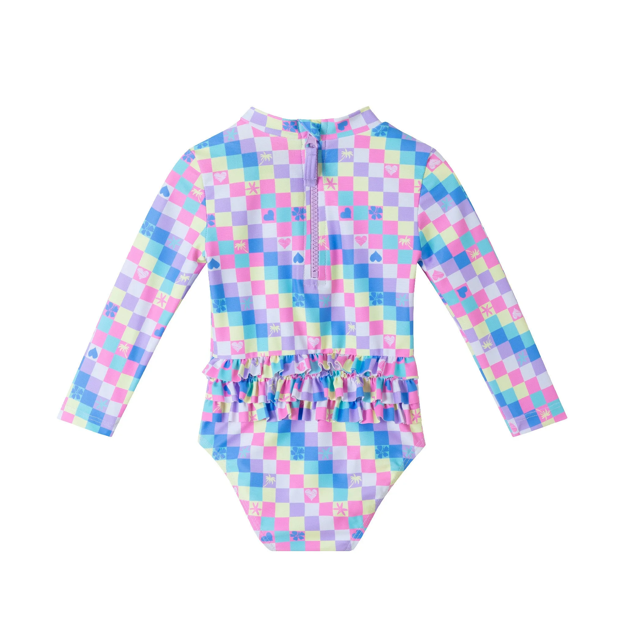 Infant (0-24M) Ls Rashguard & Hat Set | Checker