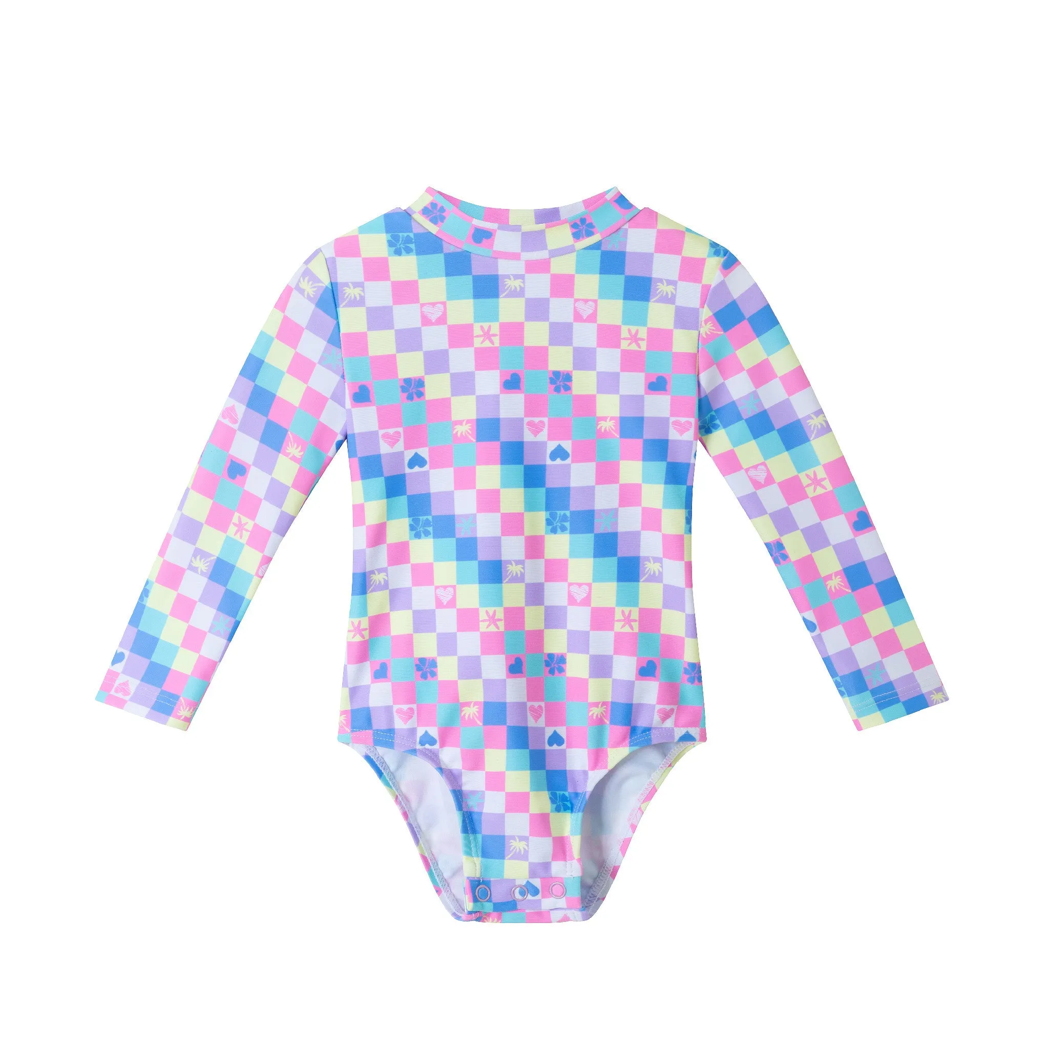 Infant (0-24M) Ls Rashguard & Hat Set | Checker
