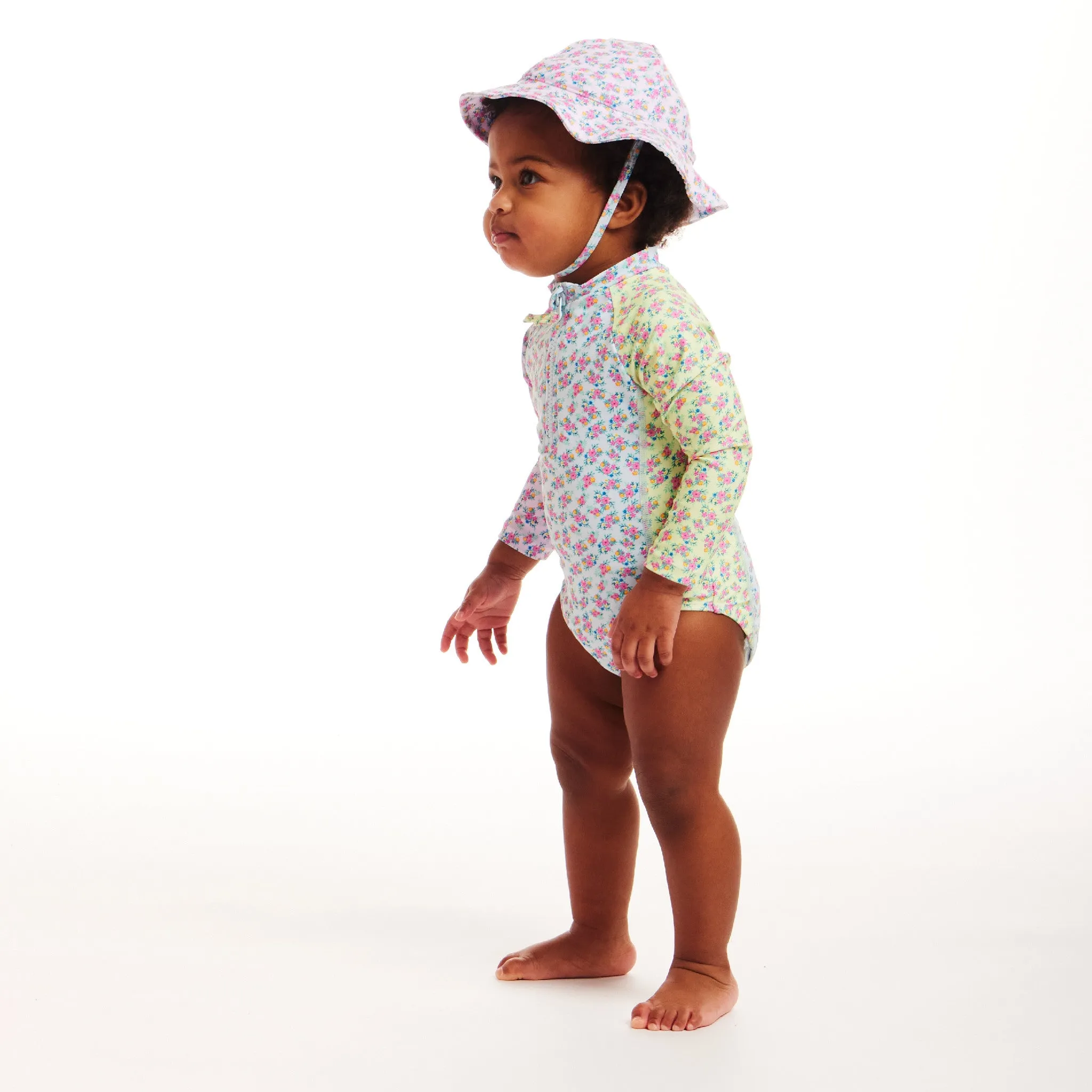 Infant (0-24M) Ls Rashguard & Hat Set | Floral