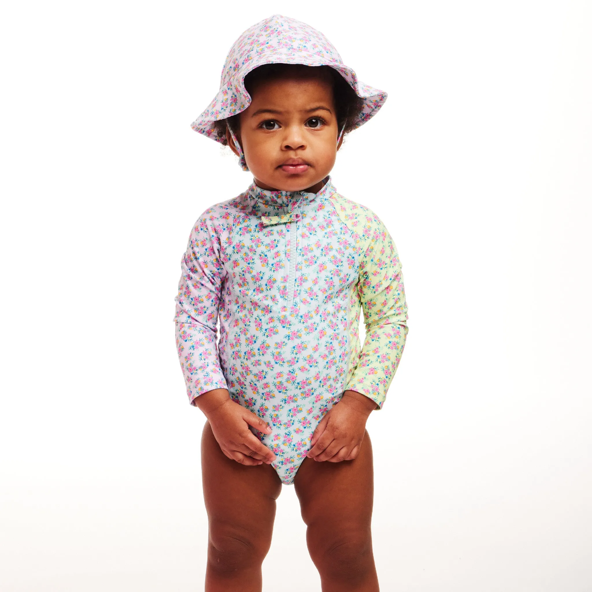 Infant (0-24M) Ls Rashguard & Hat Set | Floral