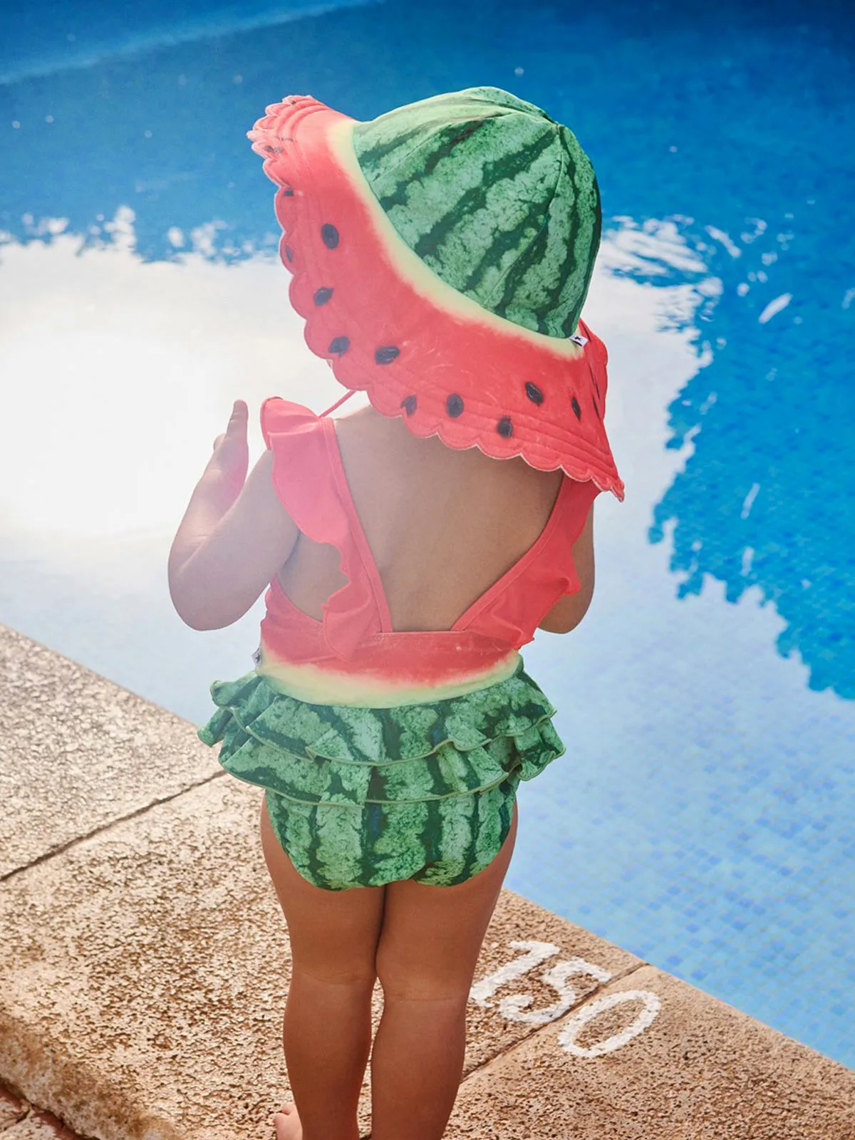 Molo- Printed sun hat for baby-NUKA Melon