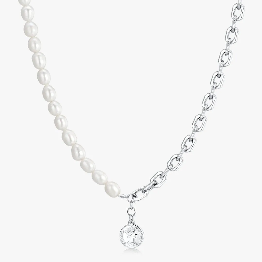 Pendant Chunky Pearl Necklace (Unisex)