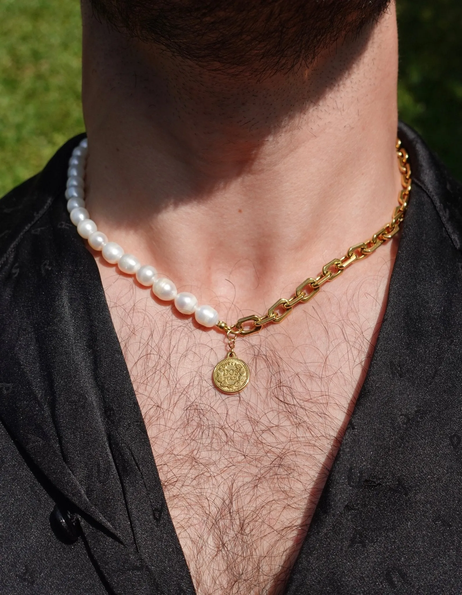 Pendant Chunky Pearl Necklace (Unisex)