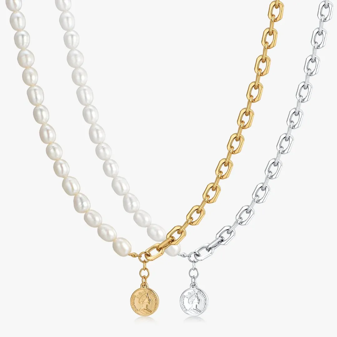 Pendant Chunky Pearl Necklace (Unisex)
