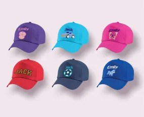 Red personalised cap / school hat
