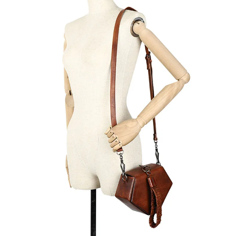 Small Ladies Vintage Leather Clutch Purse With Hand Strap Handbags For Women