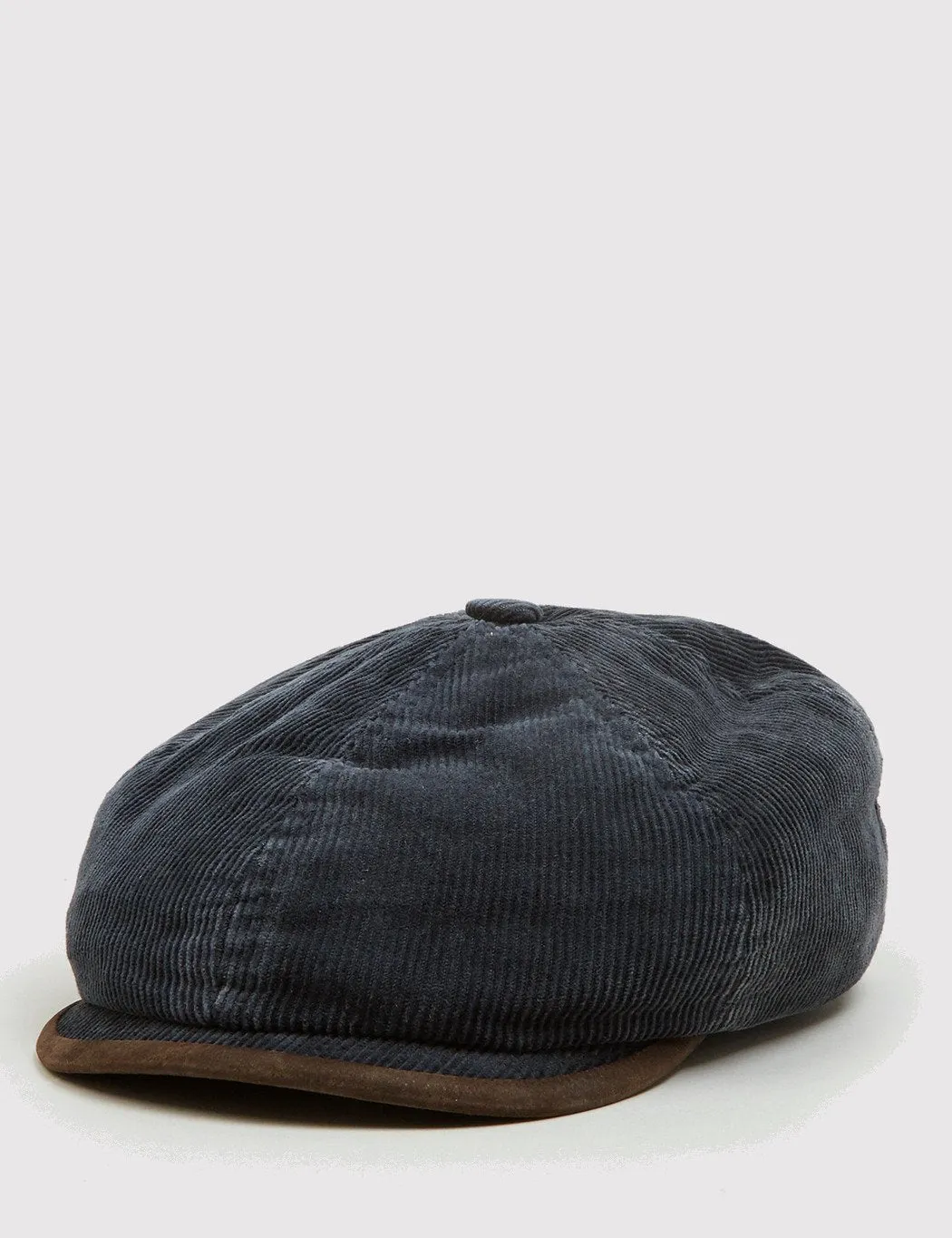Stetson Hatteras Corduroy Newsboy Cap (Cotton) - Black