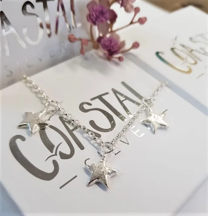 Three Shooting Stars Necklace