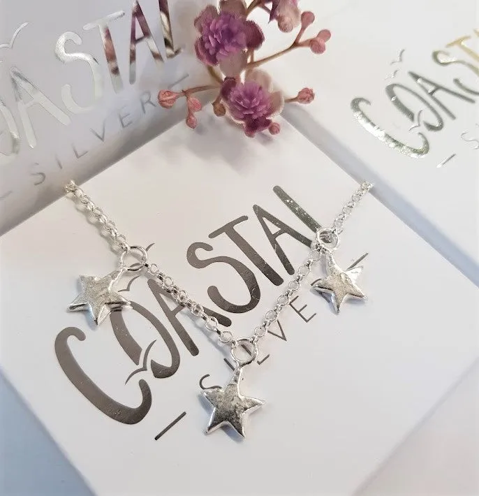 Three Shooting Stars Necklace
