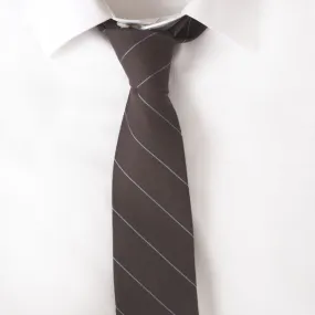 Wool Brown Stripe Tie