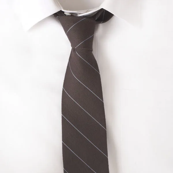 Wool Brown Stripe Tie